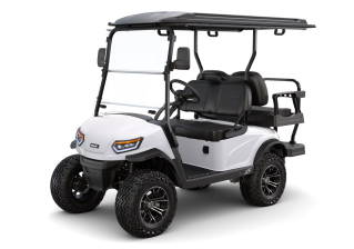 White Madjax E4 Series LIthium Lifted Golf Cart